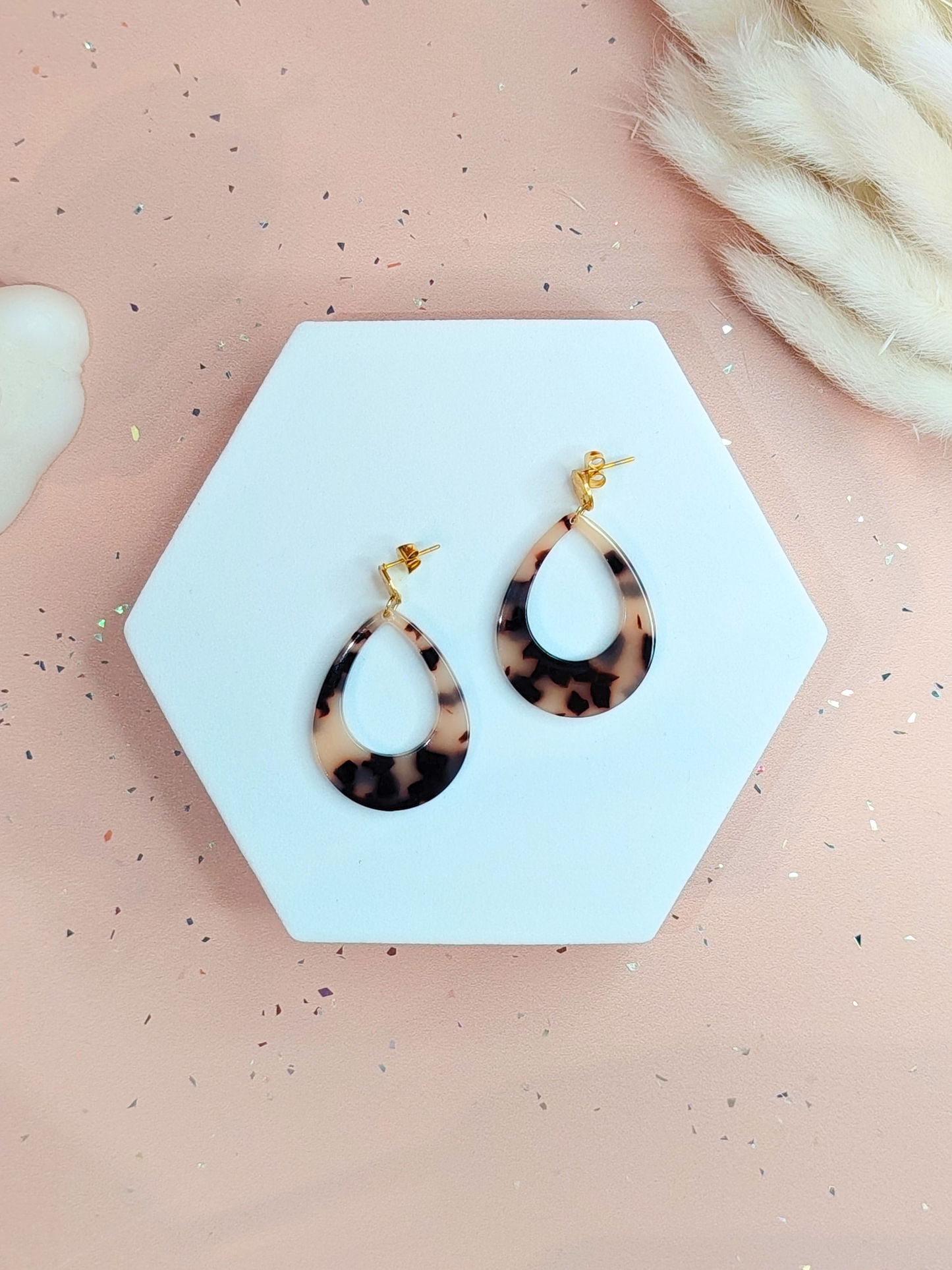 Boucles d’oreilles goutte en acier inoxydable doré