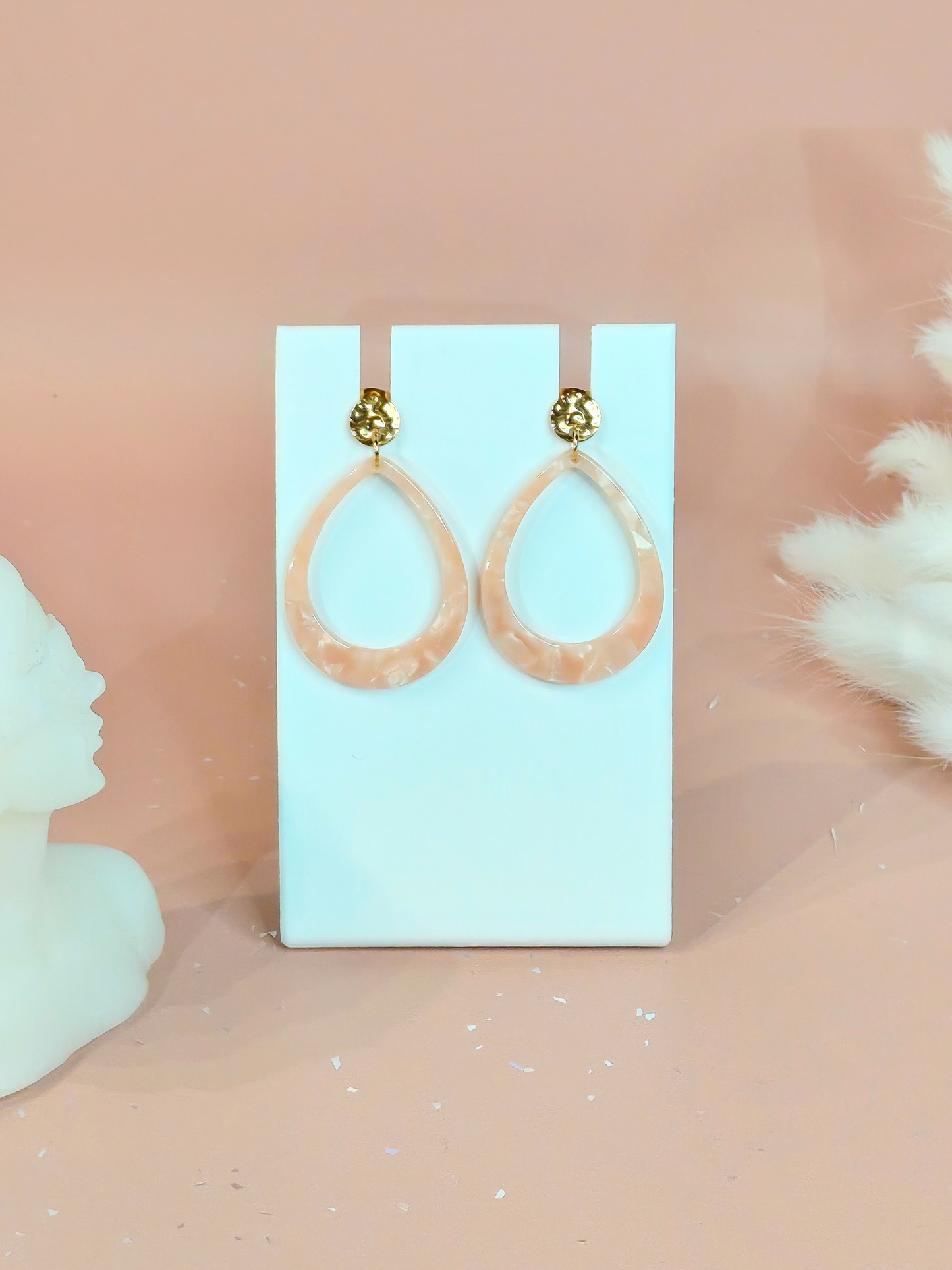 Boucles d’oreilles goutte en acier inoxydable doré