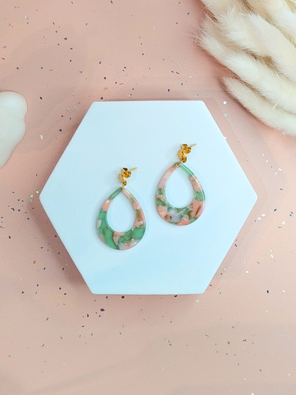 Boucles d’oreilles goutte en acier inoxydable doré