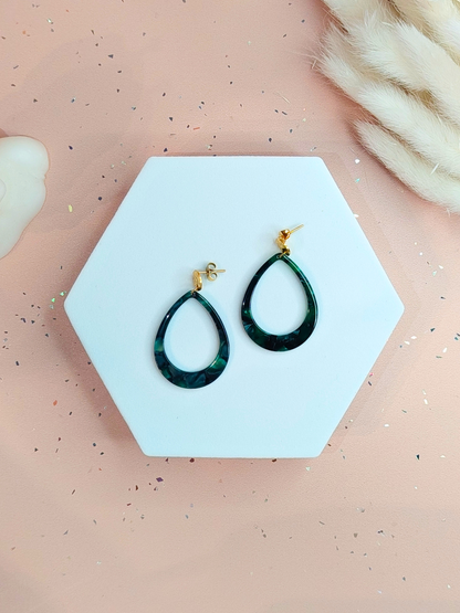 Boucles d’oreilles goutte en acier inoxydable doré