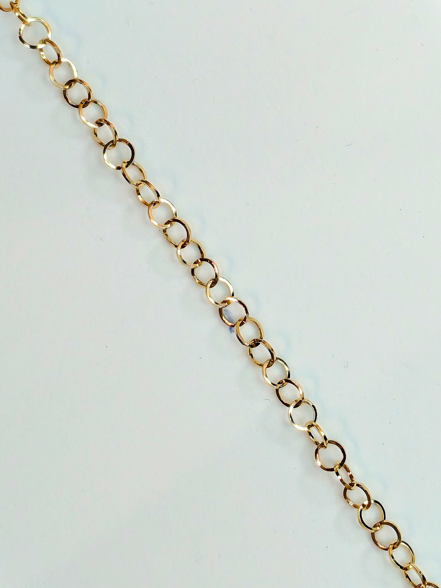 Collier charms personnalisé Lya – Maille anneaux ronds fins en acier inoxydable