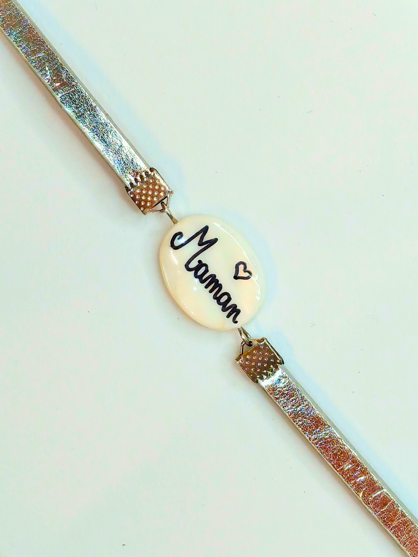 Bracelet personnalisé ovale en nacre
