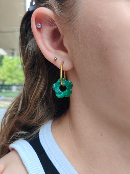 Boucles d'oreilles pampilles petites fleurs