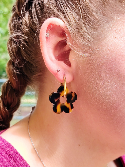 Boucles d'oreilles pampilles écaille