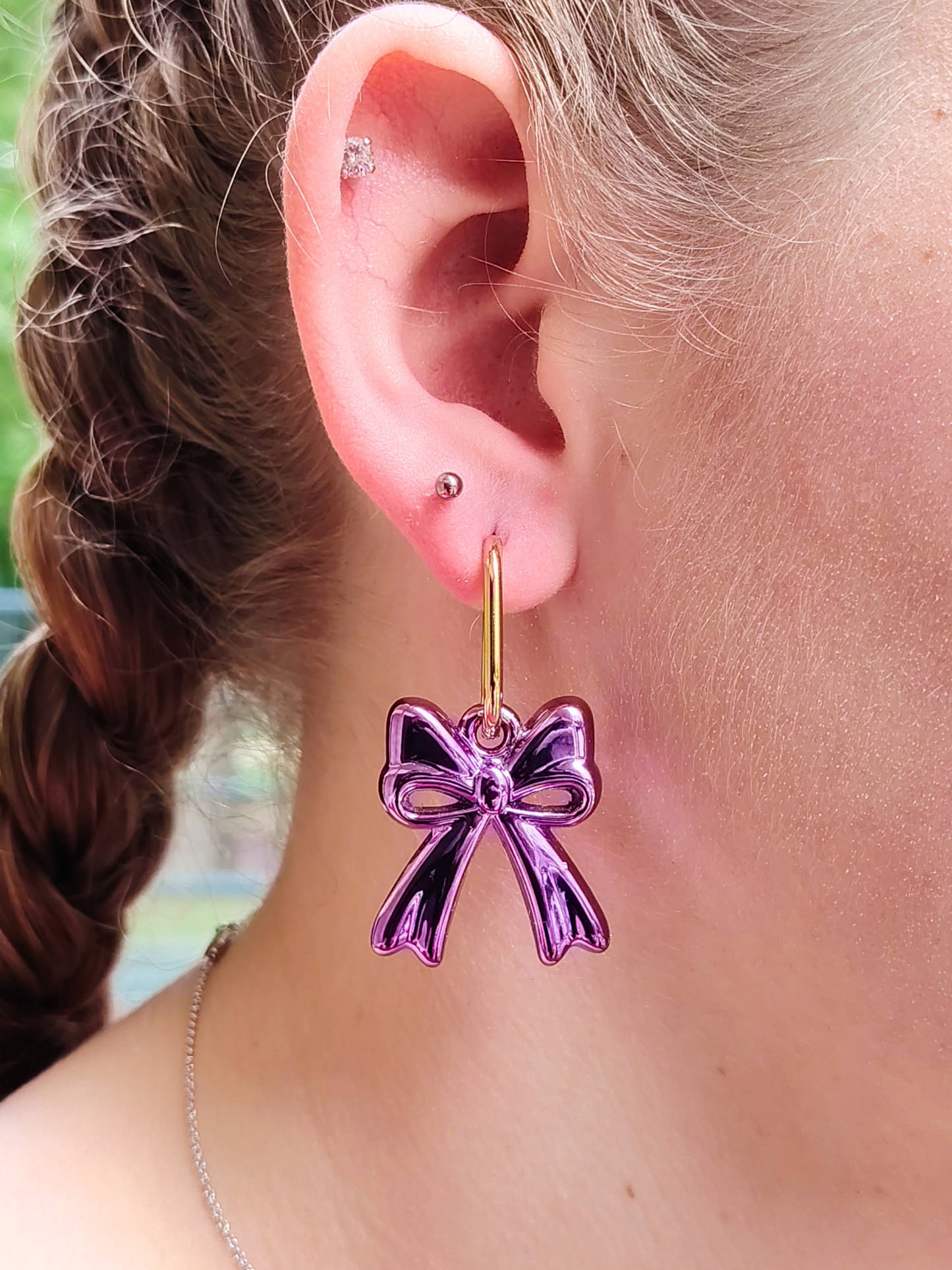 Boucles d'oreilles pampilles noeuds