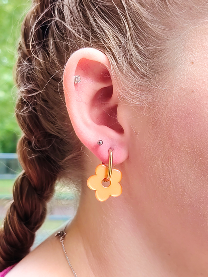 Boucles d'oreilles pampilles petites fleurs
