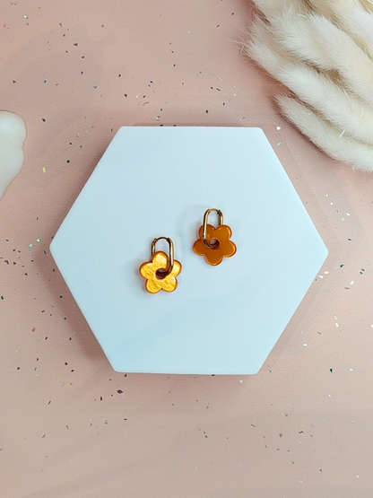 Boucles d'oreilles pampilles petites fleurs