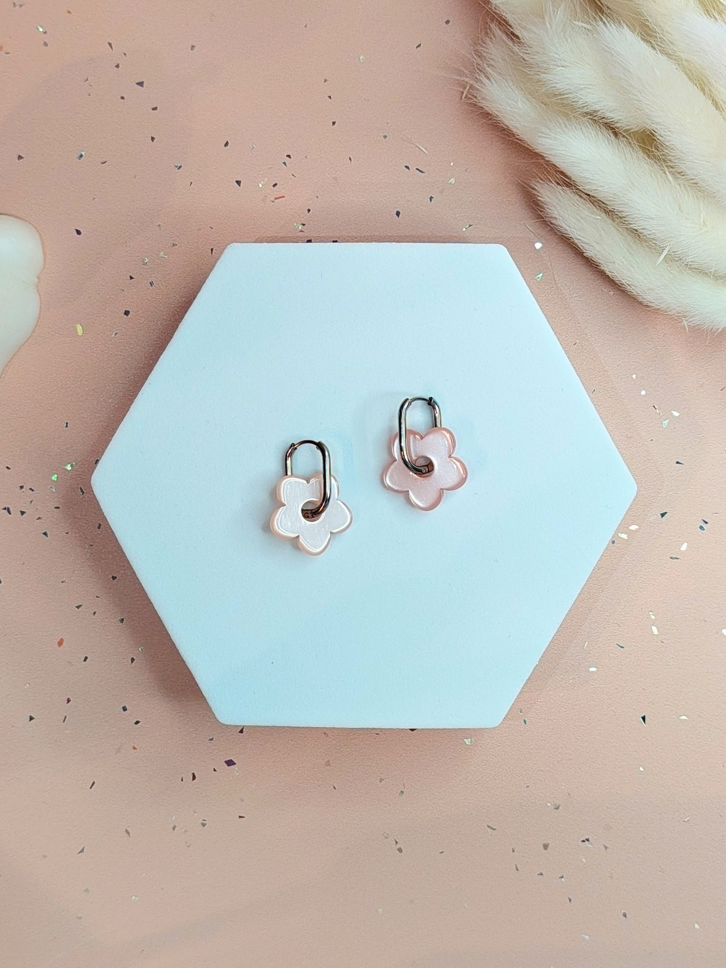 Boucles d'oreilles pampilles petites fleurs