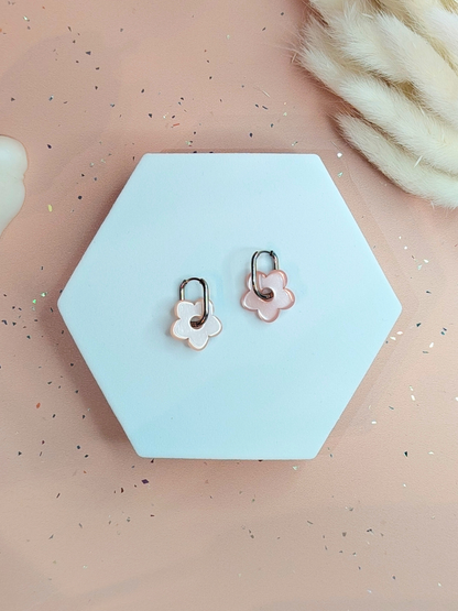 Boucles d'oreilles pampilles petites fleurs