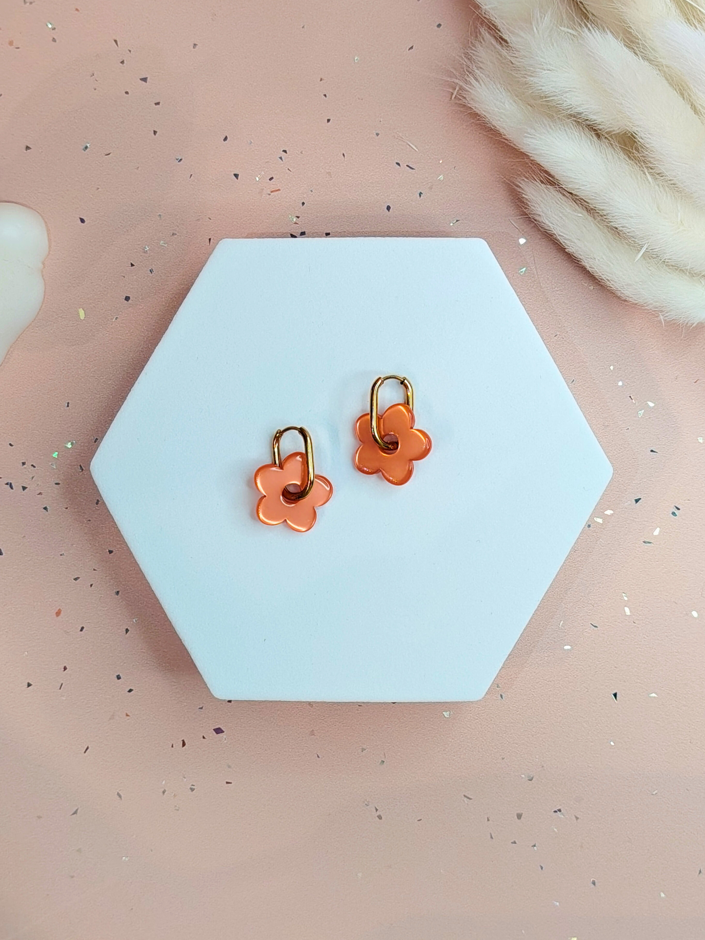 Boucles d'oreilles pampilles petites fleurs