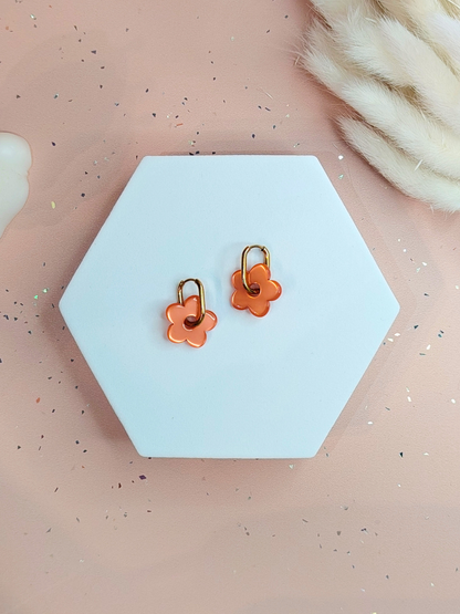 Boucles d'oreilles pampilles petites fleurs