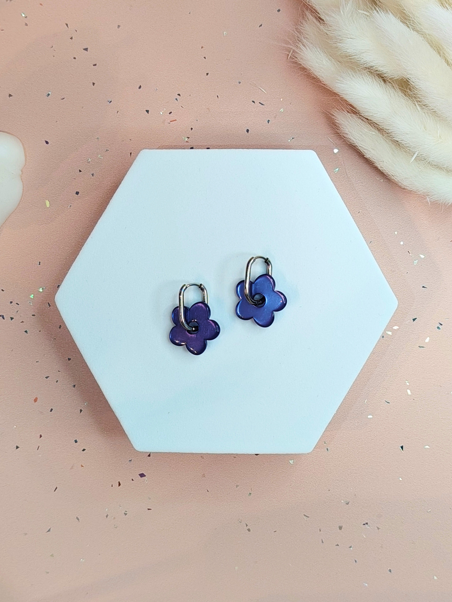 Boucles d'oreilles pampilles petites fleurs