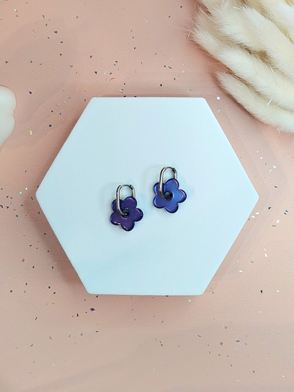 Boucles d'oreilles pampilles petites fleurs