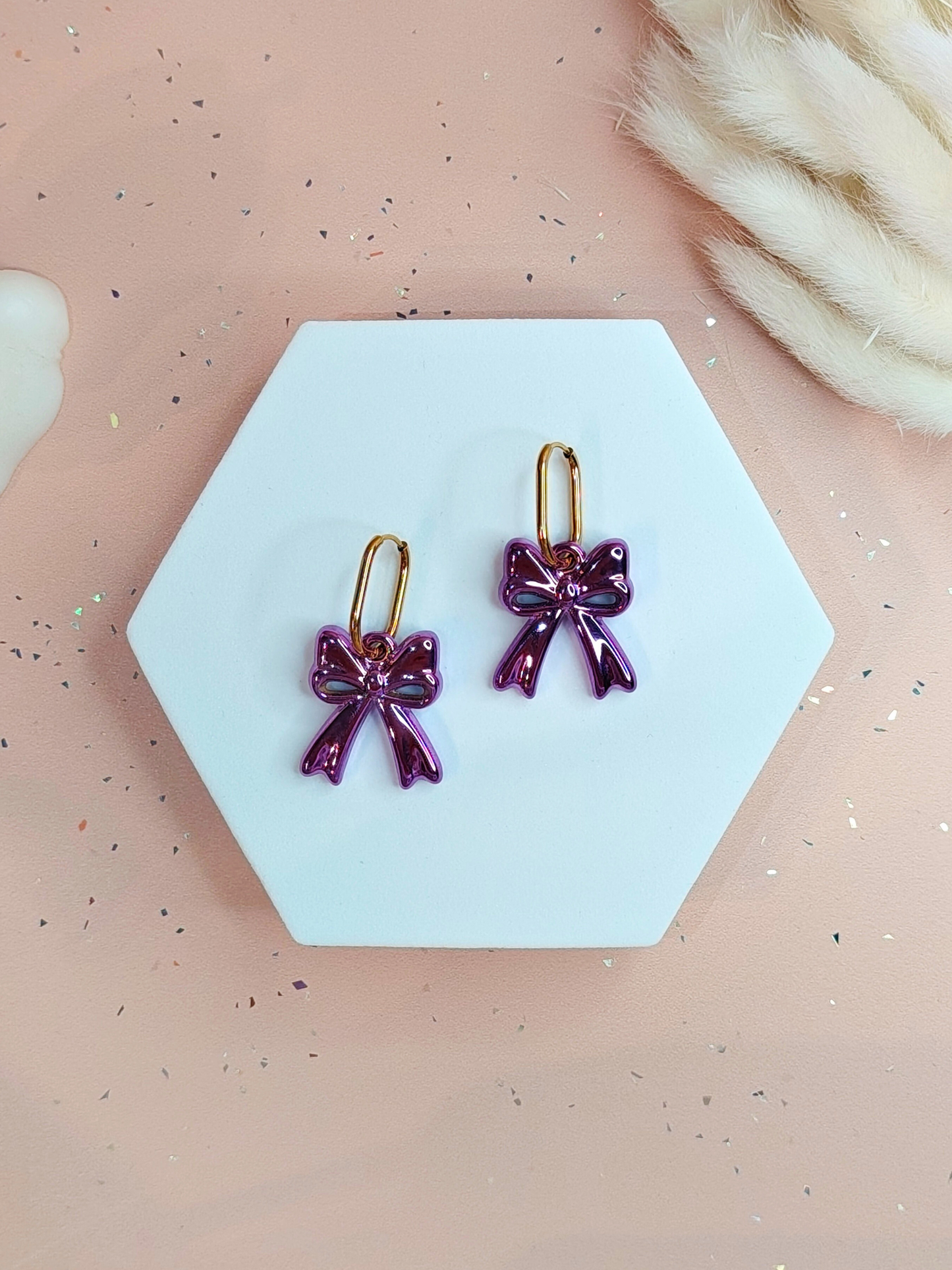 Boucles d'oreilles pampilles noeuds